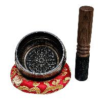Buddhist Machine Made Singing Bowl, [mantra] Carved Inside, [select Accessories]
