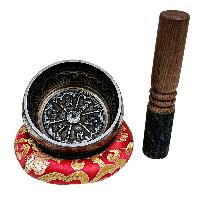 Buddhist Machine Made Singing Bowl, [mantra] Carved Inside, [select Accessories]