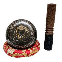 Buddhist Machine Made Singing Bowl, [mantra] Carved Inside, [select Accessories]