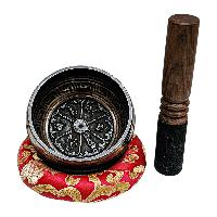 Buddhist Machine Made Singing Bowl, [mantra] Carved Inside, [select Accessories]