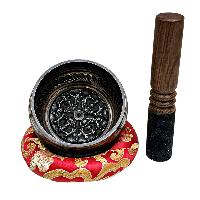 Buddhist Machine Made Singing Bowl, [mantra] Carved Inside, [select Accessories]