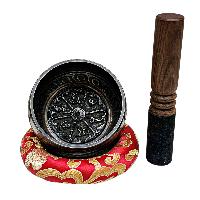 Buddhist Machine Made Singing Bowl, [mantra] Carved Inside, [select Accessories]