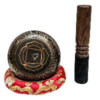 Buddhist Machine Made Singing Bowl, [mantra] Carved Inside, [select Accessories]