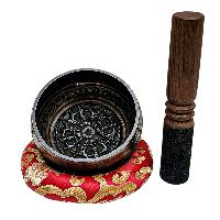 Buddhist Machine Made Singing Bowl, [mantra] Carved Inside, [select Accessories]