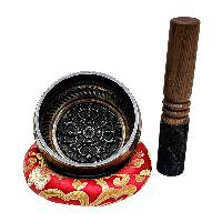 Buddhist Machine Made Singing Bowl, [mantra] Carved Inside, [select Accessories]