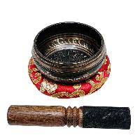 Buddhist Machine Made Singing Bowl, [mantra] Carved Inside, [select Accessories]
