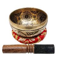 Singing Bowl, Buddhist Hand Beaten, With Fine Etching Carving, [white Tara], [select Accessories]