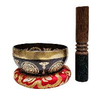 Singing Bowl, Buddhist Hand Beaten, With Fine Etching Carving, [om - Hindu], [select Accessories]