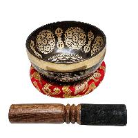 Singing Bowl, Buddhist Hand Beaten, With Fine Etching Carving, [dharmachakra], [select Accessories]