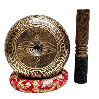 Buddhist Machine Made Singing Bowl, [lingam Bowl] Or Japanese Bowl Carved Inside, [select Accessories]