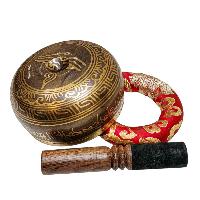 Buddhist Machine Made Singing Bowl, [lingam Bowl] Or Japanese Bowl Carved Inside, [select Accessories]