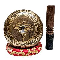 Buddhist Machine Made Singing Bowl, [lingam Bowl] Or Japanese Bowl Carved Inside, [select Accessories]