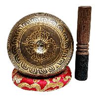 Buddhist Machine Made Singing Bowl, [lingam Bowl] Or Japanese Bowl Carved Inside, [select Accessories]