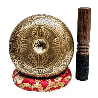 Buddhist Machine Made Singing Bowl, [lingam Bowl] Or Japanese Bowl Carved Inside, [select Accessories]