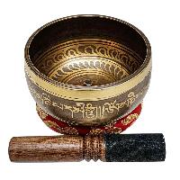 Buddhist Machine Made Singing Bowl, [lingam Bowl] Or Japanese Bowl Carved Inside, [select Accessories]