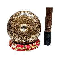 Buddhist Machine Made Singing Bowl, [lingam Bowl] Or Japanese Bowl Carved Inside, [select Accessories]