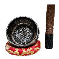 Nepali Singing Bowl With Carved Inside, [select Accessories]