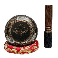 Nepali Singing Bowl With Carved Inside, [select Accessories]
