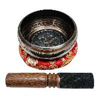 Nepali Singing Bowl With Carved Inside, [select Accessories]