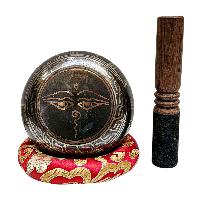 Nepali Singing Bowl With Carved Inside, [select Accessories]