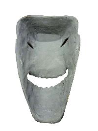 Handmade Wooden Mask Of [tribal Mask], Wall Hanging, [painted], Poplar Wood