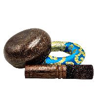 Nepali Singing Bowl With Carved Inside, [select Accessories]
