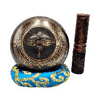 Nepali Singing Bowl With Carved Inside, [select Accessories]