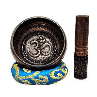 Nepali Singing Bowl With Carved Inside, [select Accessories]