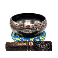 Nepali Singing Bowl With Carved Inside, [select Accessories]
