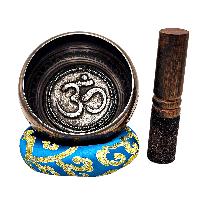 Nepali Singing Bowl With Carved Inside, [select Accessories]