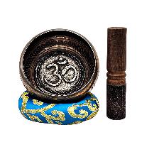 Nepali Singing Bowl With Carved Inside, [select Accessories]