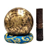 Jambati Singing Bowl, [tiger Antique], Buddhist Hand Beaten, Antique Finishing, [select Accessories], [select Accessories]