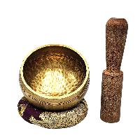 Buddhist Machine Made Singing Bowl, Glossy Finishing, [select Accessories]