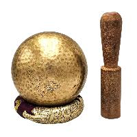 Buddhist Machine Made Singing Bowl, Glossy Finishing, [select Accessories]