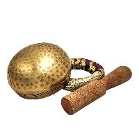 Buddhist Machine Made Singing Bowl, Glossy Finishing, [select Accessories]
