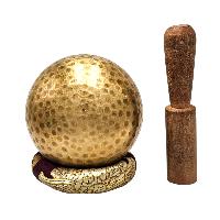 Buddhist Machine Made Singing Bowl, Glossy Finishing, [select Accessories]