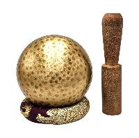 Buddhist Machine Made Singing Bowl, Glossy Finishing, [select Accessories]