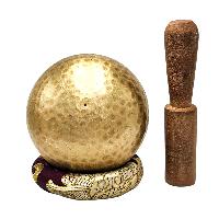 Buddhist Machine Made Singing Bowl, Glossy Finishing, [select Accessories]