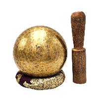 Buddhist Machine Made Singing Bowl, Glossy Finishing, [select Accessories]