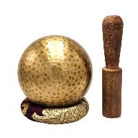 Buddhist Machine Made Singing Bowl, Glossy Finishing, [select Accessories]