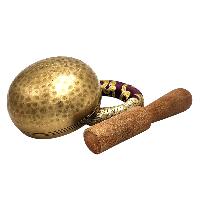 Buddhist Machine Made Singing Bowl, Glossy Finishing, [select Accessories]