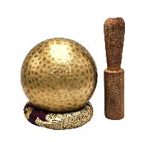 Buddhist Machine Made Singing Bowl, Glossy Finishing, [select Accessories]