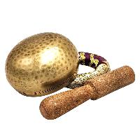 Buddhist Machine Made Singing Bowl, Glossy Finishing, [select Accessories]