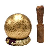 Buddhist Machine Made Singing Bowl, Glossy Finishing, [select Accessories]