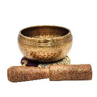 Buddhist Machine Made Singing Bowl, Glossy Finishing, [select Accessories]