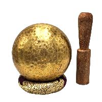 Buddhist Machine Made Singing Bowl, Glossy Finishing, [select Accessories]