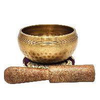 Buddhist Machine Made Singing Bowl, Glossy Finishing, [select Accessories]