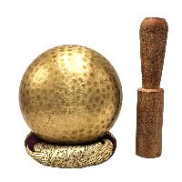 Buddhist Machine Made Singing Bowl, Glossy Finishing, [select Accessories]