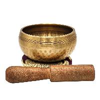 Buddhist Machine Made Singing Bowl, Glossy Finishing, [select Accessories]