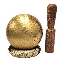 Buddhist Machine Made Singing Bowl, Glossy Finishing, [select Accessories]